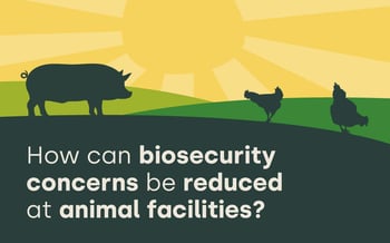 How can biosecurity concerns be reduced at animal facilities?