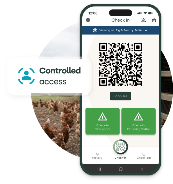 AccessProtect QR code check-in screen on phone