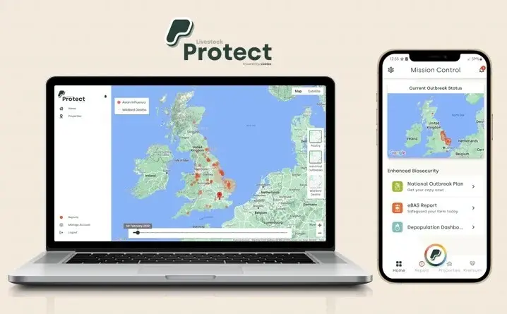 Livestock protect screens with background